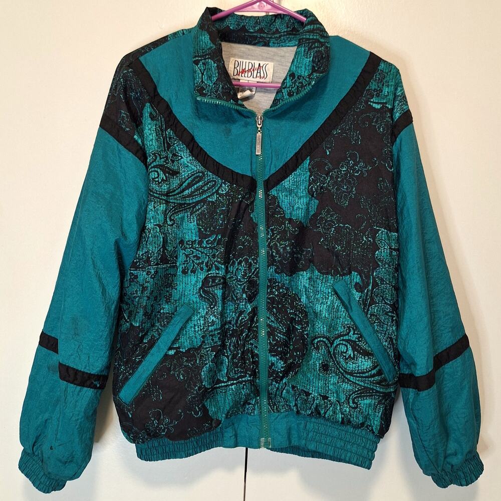 Bill Blass 90s Teal Tracksuit Womens Sz Small